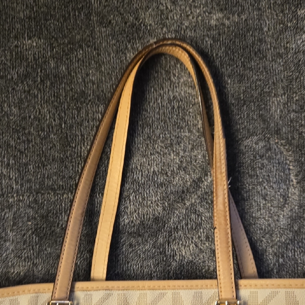 Michael Kors Beige Monogram Tote - Picture 7 of 13